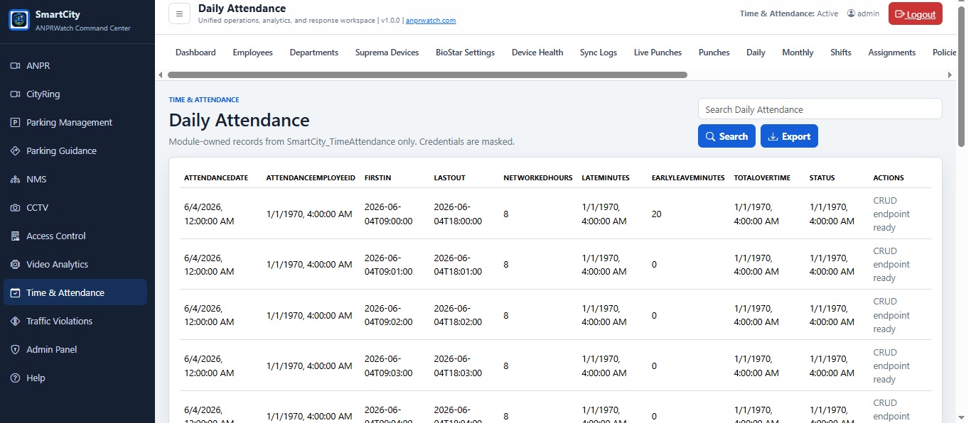 Time & Attendance Daily Attendance screenshot